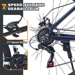 ZUN 27.5 Inch Wheels 21 Speed Mountain Bike, for Men Women Boys and Girls, Front Suspension,Aluminum W1019P232781