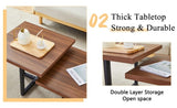 Perfectly Integrating Modern and Scandinavian Styles-Dark Walnut Double-Deck Coffee Table, W3226P279012
