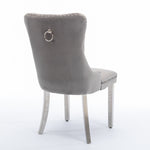 ZUN Furniture,Modern, High-end Tufted Solid Wood Contemporary Velvet Upholstered Dining Chair with 61924462