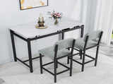 Kitchen Table Set, Dining Table and Chairs for 2, 3 Piece Dining Room Table Set with 2 Upholstered 05790443
