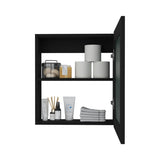 ZUN Luma Medicine Cabinet with Mirror Door 20.5" High Cabinet Organizer with Two interior Shelves for B070P234355