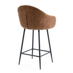 ZUN 26.5'' Modern - Style counter height bar stools, with comfortable upholstery,durable metal legs N780P225243B