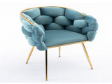 Luxury modern simple leisure velvet single sofa chair bedroom lazy person household dresser stool W117067859