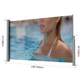 71"x138" Patio Retractable Side Awning Screen, semi-transparent with UV printing, ideal for blocking W2205P305890