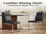 Dining chair set modern leather imitation soft cushion dining chair, with soft cushion 58099571