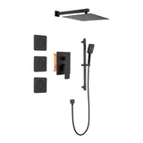 Shower System with Shower Head, Hand Shower, Slide Bar, Bodysprays, Shower Arm, Hose, Valve Trim, 90155635
