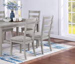 ZUN Classic Simple Rustic Gray Finish 7pc Dining Set Kitchen Dinette Wooden Top Table and Chairs B011P182670