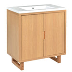 ZUN 30" Bathroom vanity Set with Sink, Combo Cabinet, Bathroom Storage Cabinet, Solid Wood Frame 08624480