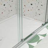44"-48"W x 72"H sliding shower door, sliding door, with 1/4" tempered glass and Polished Chrome W2122P196339