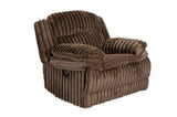 Manual Glider Recliner Fur-Like Corduroy in Chocolate B089P296896