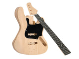 DIY 4 String Jazz Style Electric Bass Guitar Kits with Mahogany Body, Maple Neck and Accessories 06041043