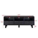 ZUN TV stand,TV cabinet,American country style TV lockers,The toughened glass door panel,Metal W679P163723