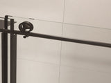 60" W x 76" H Sliding Frameless Shower Door in Matte Black with Clear Glass W2287P342057