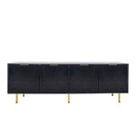 ZUN Modern warm Black TV cabinet for 80 inch TV Stands, for Living Room Bedroom W331P195807