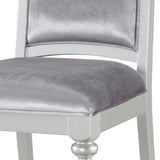 Grey and Platinum Upholstered Side Chairs B062P182702