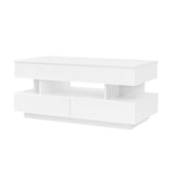 U-Can Lift-Top Coffee Table with 2 Drawers, Modern Coffee Table with Adequate Hidden Compartment, N724P290058K