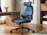 Blue Color Blocking Office Chair with 2D Adjustable Headrest, Ergonomic High-Back Desk Chair 330 lbs 26628182
