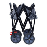 150L Collapsible Wagon Cart Foldable, Utility Garden Wagon with 360lbs Weight Capacity, Heavy Duty W321P269219