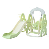 ZUN Toddler Slide and Swing Set 6 in 1, Kids Playground Climber Playset with Soccer Goal, 2 Basketball PP312508AAF