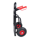 Heavy duty manual truck double handles 330 lb steel trolley for moving heavy platform truck W22770001