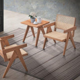 Beige and Natural Accent Chair B062P209169