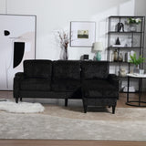 UNITED WE WIN Sofa for three, solid wood frame, Chenille fabric, side pocket, with two cup holders, W1568142742