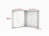 36"x24" Enclosed Cork Bulletin Board with Aluminum Frame, Lockable Acrylic Door Display Case with 2 60196498