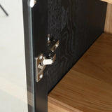 74.5'' Tall Display Cabinet with Glass Doors, Modern Style China Cabinet, Curio Cabinet for N845P296678B