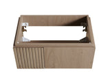 24" MURI Heidelberg Woodgrain Plywood Cabinet with 2 Doors, NO Basin and Top, NO Faucet and Sink W2615P479156