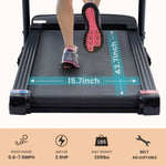 ZUN Treadmill - 2.5 HP folding treadmill, easy to move, with 3-speed incline adjustment and 12 preset 68853210