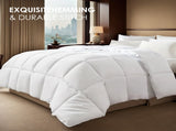 2-Pack Large White Plaid Duvet Inserts. Soft and comfortable with skin-friendly warmth. Suitable for 75911260