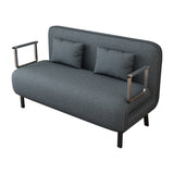 55 Convertible Chair Bed, Tri-Fold Sofa Bed with Adjustable Backrest & Pillow, Leisure Chaise W1767106624