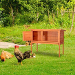 ZUN 36" Single Deck Waterproof Wooden Chicken Coop Hen House Pet Animal Poultry Cage Rabbit Hutch Natura 91435389