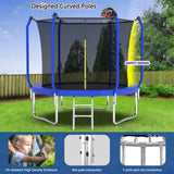 10FT Trampoline with Basketball Hoop, ASTM Approved Reinforced Type Outdoor Trampoline with K1163P147143
