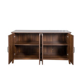 Cabinet with 4 Doors and 4 open shelgves,Freestanding Sideboard Storage Entryway Floor W331P266133