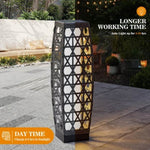 ZUN Solar Powered Outdoor Floor Lamp,Outdoor Solar Lanterns,Waterproof Weather Resistant Patio Light for 21089682