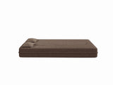 Modern Floor Sofa with 2 Pillows,Convertible Teddy Fabric Foam-Filled Sleeper Sofa Bed,15" Full Size 24303172