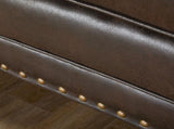 Leinster Faux Leather Upholstered Nailhead Ottoman T2574P196930