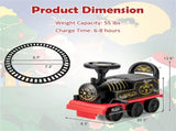 Sturdy PP 2 in 1 Track Ride On Train, 7.2FT Circular Track Easy Assembly Ideal Gift for 3 Kids 85520445