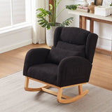 ZUN 27.2"W Modern Accent High Backrest Living Room Lounge Arm Rocking Chair, Two Side Pocket W834P178246