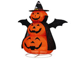 5ft Orange 3-Tier Retractable Fabric Pumpkin Halloween Light Decor with Cape & Wings, 130 Warm White 20091368
