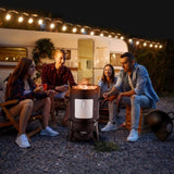 ZUN Vertical Steel Charcoal Smoker, Heavy Duty Three Layer Round BBQ Grill Smokey Mountain Cooker for 11838107