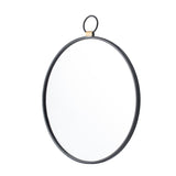 24" x 27" Wall Mirror with Black Frame, Contemporary Minimalist Accent Mirror for Living Room, W2078124367