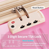 Hardshell Luggage Sets 3 Piece Gradient Color Expandable Suitcase with Spinner Wheels and TSA Lock N732P184448U