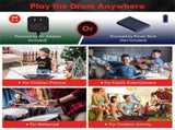 9-Pad Electric Drum Set for Beginners, MIDI USB Connection Dual Stereo Speakers BlackRed 24660023