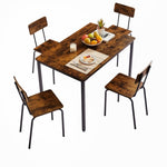 ZUN Dining Table Set 5-Piece Dining Chair with Backrest, Industrial style, Sturdy construction. Rustic 16284661