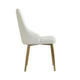 ZUN Modern PU sponge-filled dining chair, solid wood metal legs, suitable for restaurants, living rooms W1535119452