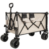 Foldable Wagon with Extended Tailgate, Extra Long Extender Wagon Cart,Beach Wagon Cart Heavy Duty W2932P289383