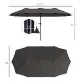 Outdoor beach umbrella/Double-Sided Sun Umbrella 12836778