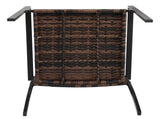 Set of 2 Stackable Outdoor Wicker Patio Dining Chairs, All-Weather Firepit Armchair with Armrests, 80539586